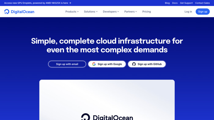 DigitalOcean screenshot