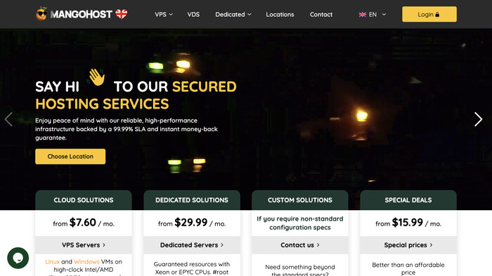 MangoHost screenshot