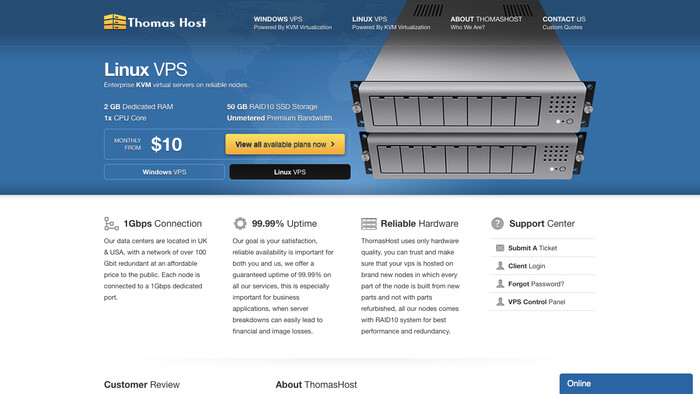 ThomasHost screenshot