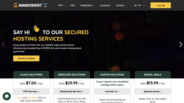 MangoHost screenshot