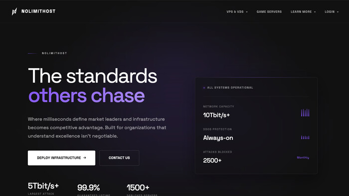 NolimitHost.cc screenshot