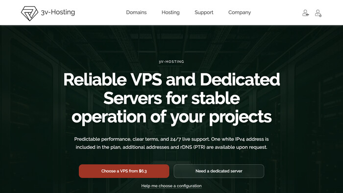 3v-hosting screenshot
