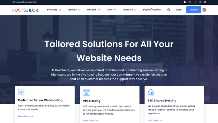 HostSailor screenshot