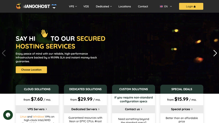 MangoHost screenshot