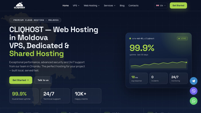 Cliqhost screenshot