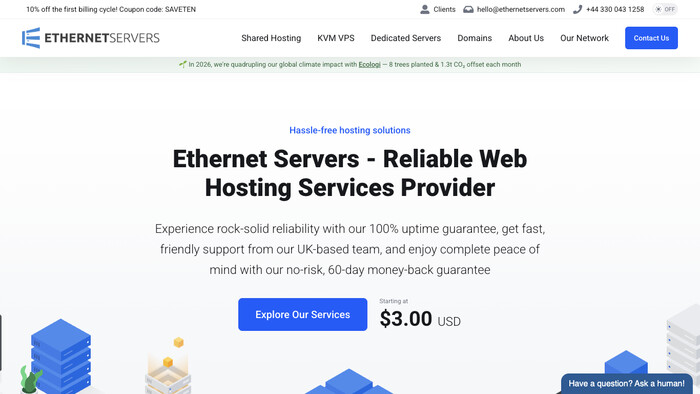 Ethernet Servers screenshot