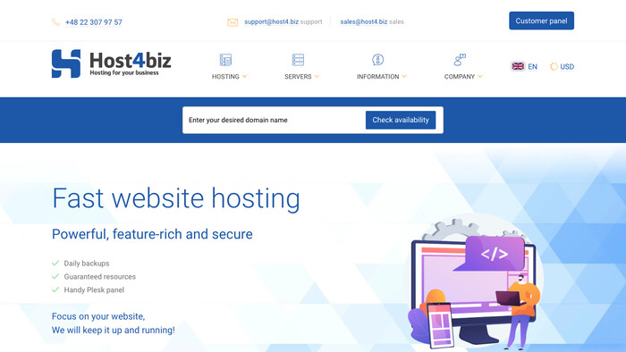 Host4biz screenshot