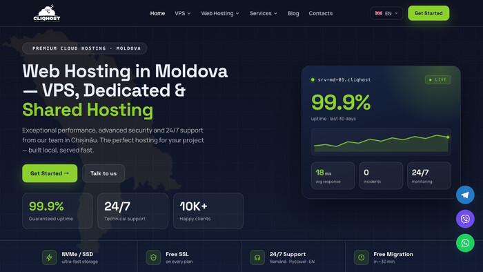 Cliqhost screenshot