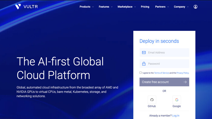 Vultr screenshot