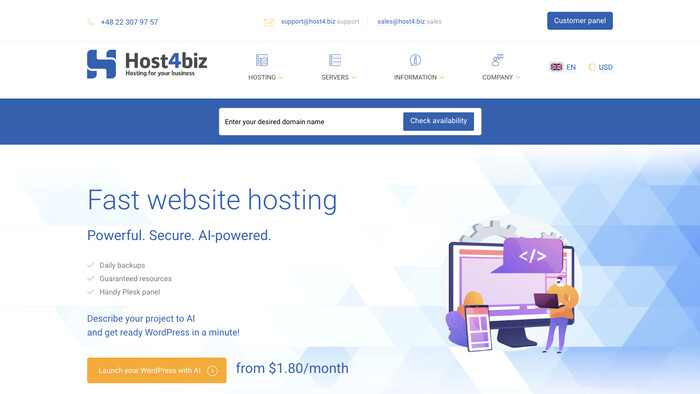 Host4biz screenshot