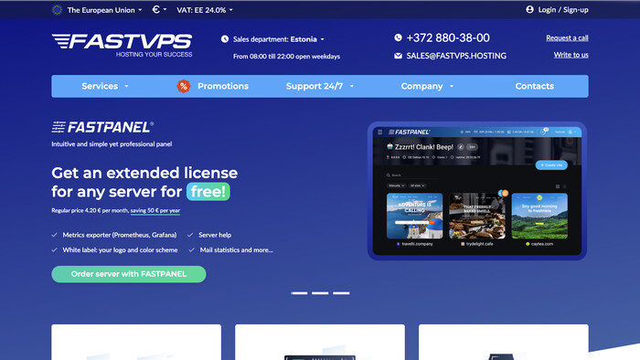 FASTVPS screenshot