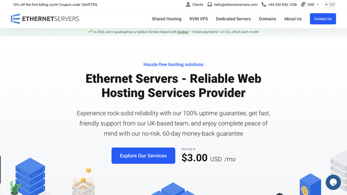 Ethernet Servers screenshot