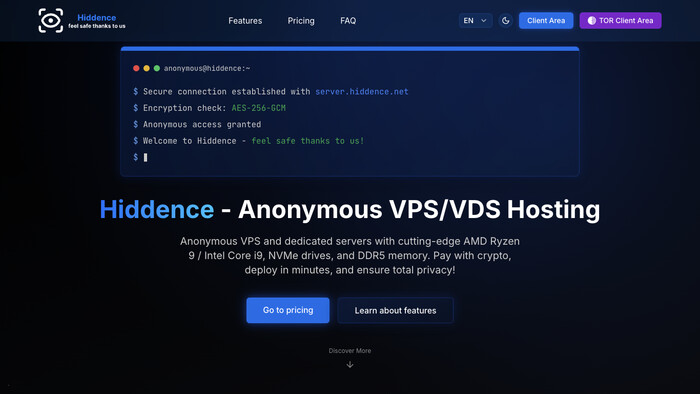 Hiddence screenshot