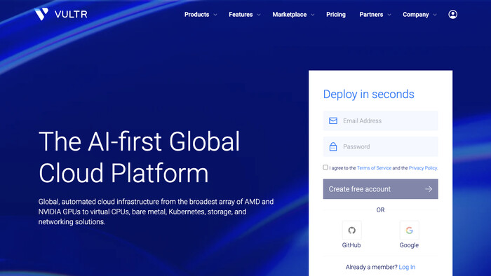 Vultr screenshot