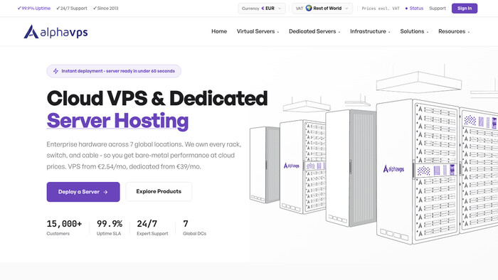 AlphaVPS screenshot