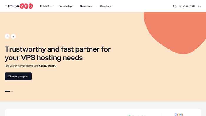 Time4VPS screenshot