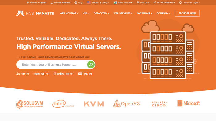 HostNamaste screenshot