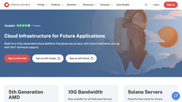 Cherry Servers screenshot