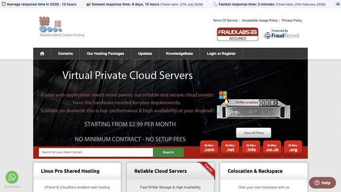 RHC Hosting screenshot