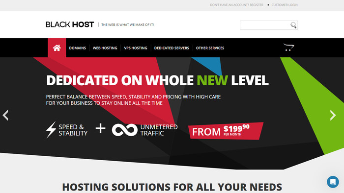 BlackHOST screenshot