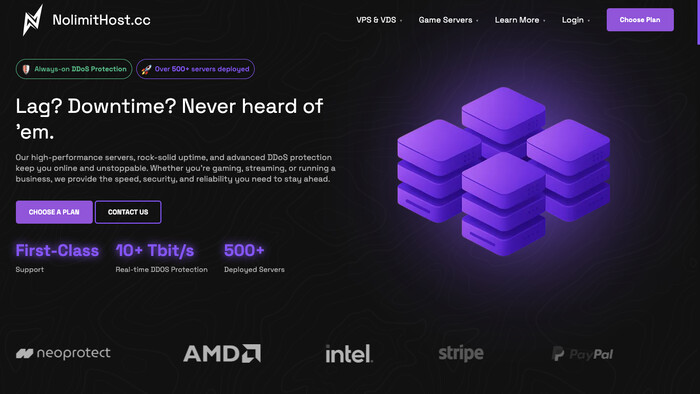 NolimitHost.cc screenshot