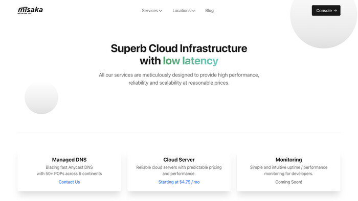 Misaka Network Inc screenshot