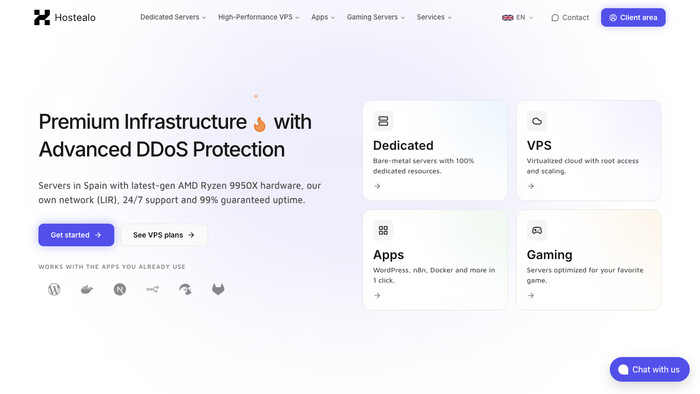 Hostealo screenshot
