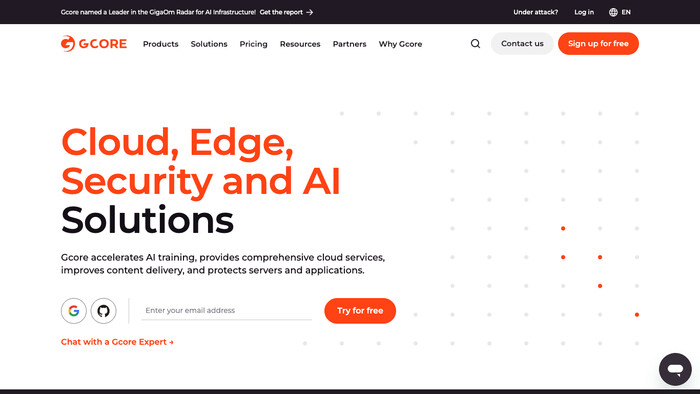 Gcore screenshot