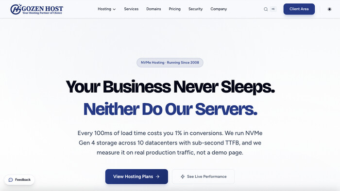 GoZENhost screenshot