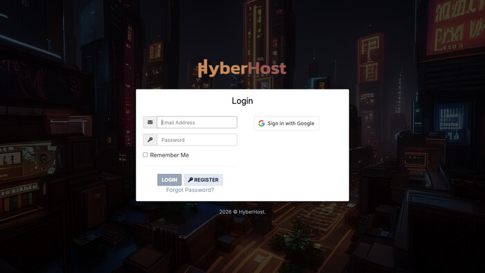 HyberHost screenshot