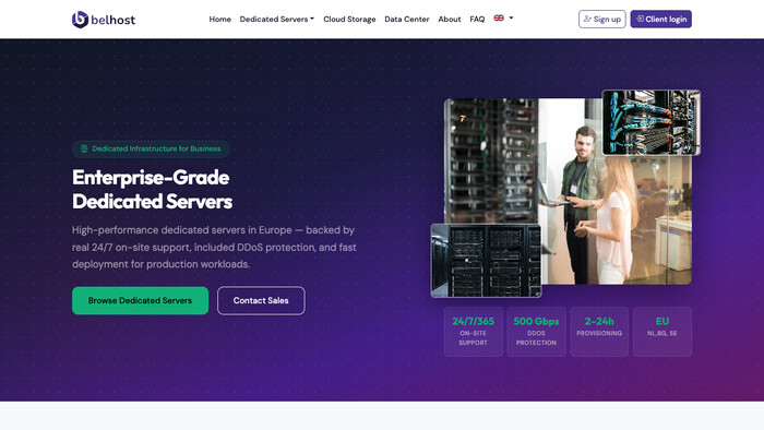Belhost screenshot