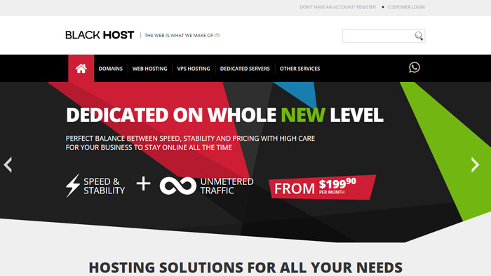 BlackHOST screenshot