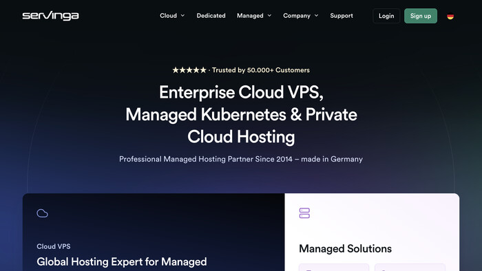 servinga Cloud screenshot